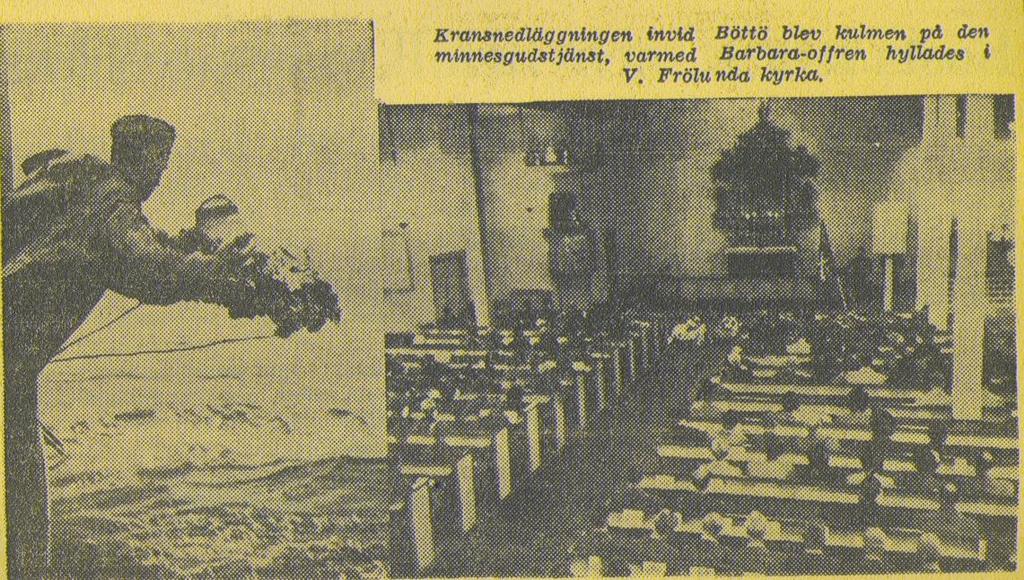 1950-09-06 Storm över Galtö tvingade de anhöriga att stanna iland GHT 1950-09-06 De föllo på sina poster Storm över Galtö tvingade de anhöriga att stanna iland Kamrater!