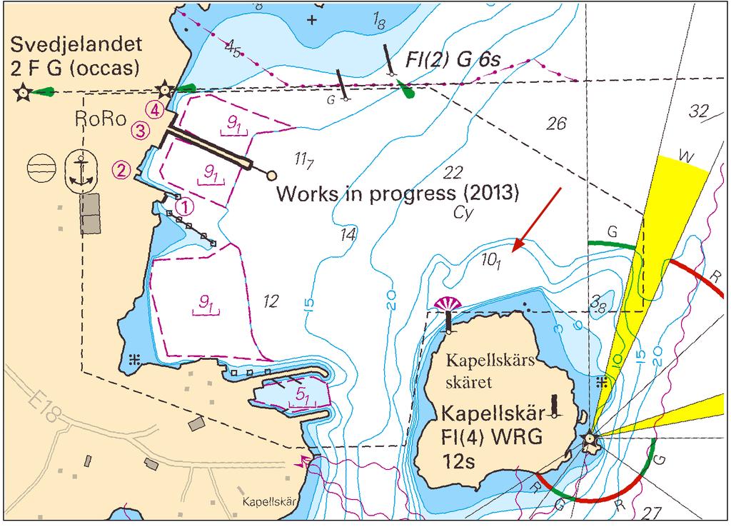 2014-11-06 5 Nr 519 En rörledning har lagts ut mellan Strömma och Stavsnäs.