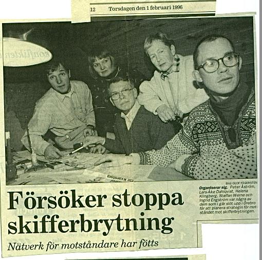 Barnet fick ett namn: "Freda skiffern" Sedan ett flertal år har Svenska Skifferoljeaktiebolaget ett antal undersökningstillstånd i Närke utan att ha gjort något mera påtagligt.