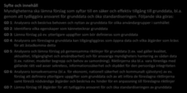 angivna myndigheter samt med SKL, kommuner, landsting, privata aktörer och SIS Slutredovisning senast 30 april 2019 Syfte och innehåll Myndigheterna ska lämna förslag som syftar till en säker och