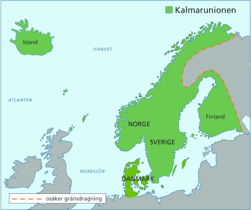 Sverige på 1500-talet Under medeltiden ingår Sverige i Kalmarnionen.