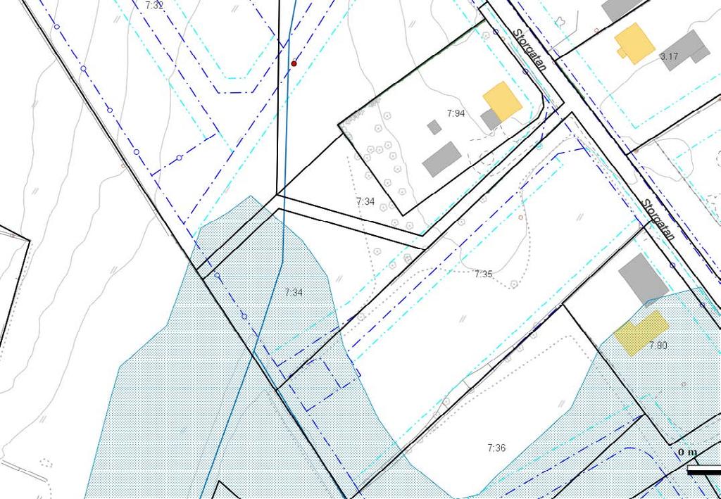 Karta över dikningsföretag. Huvudmannaskap/ansvarsfördelning Kommunen är huvudman för allmän platsmark, naturmark och gata (utanför detaljplan) och ansvarar för drift och underhåll.