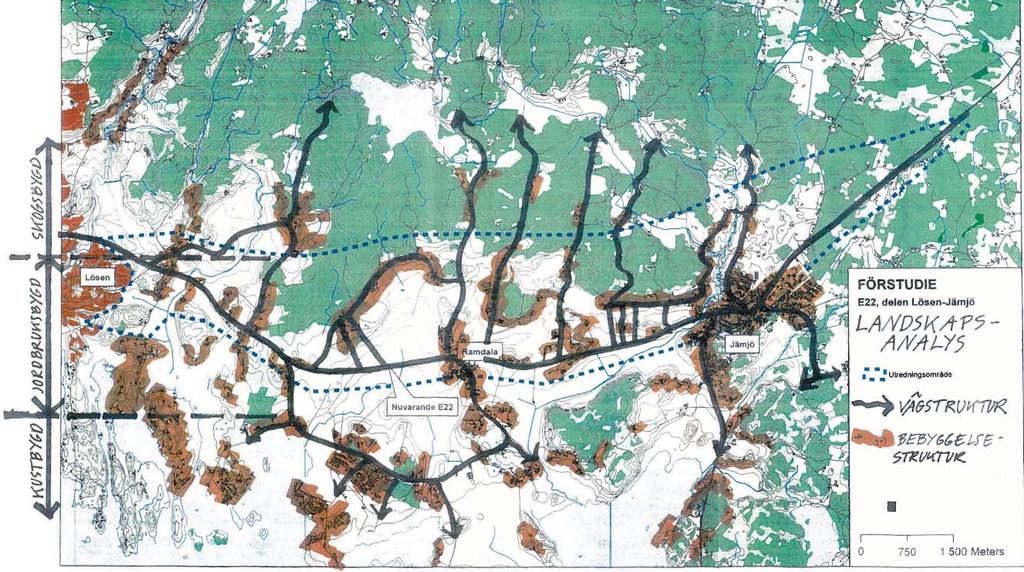 2. FÖRUTSÄTTNINGAR Landskapsanalysen visar hur starkt det historiska vägsystemet och bebyggelsestrukturen har anpassats till landskapets förutsättningar.