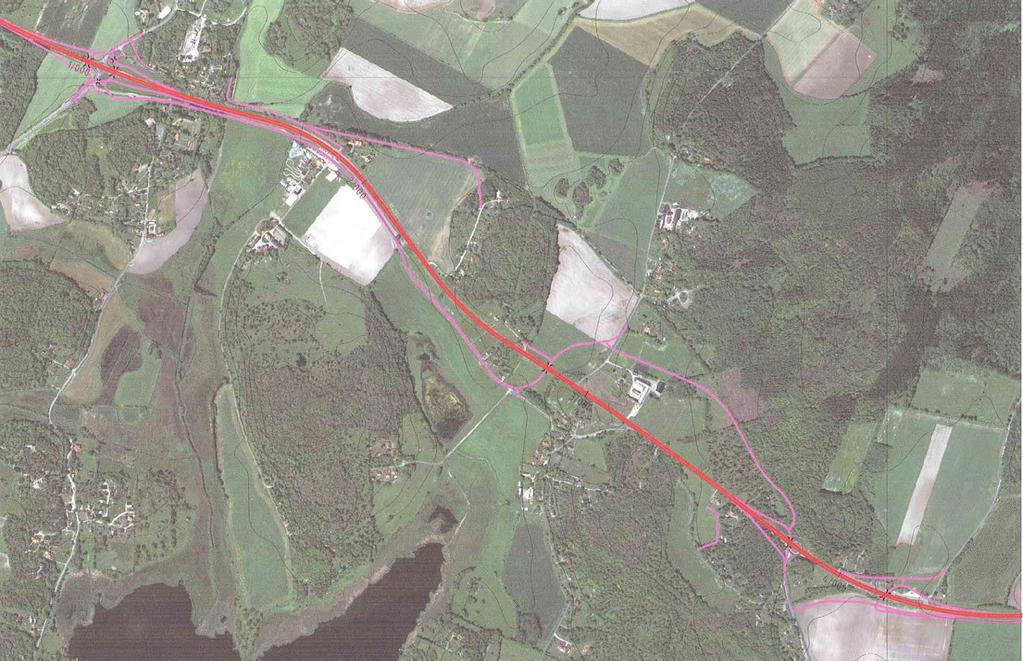 4. VÄGFÖRSLAG Alternativ 1 Trafi kplatser vid Lösen och Torstäva samt parallellvägnät däremellan.