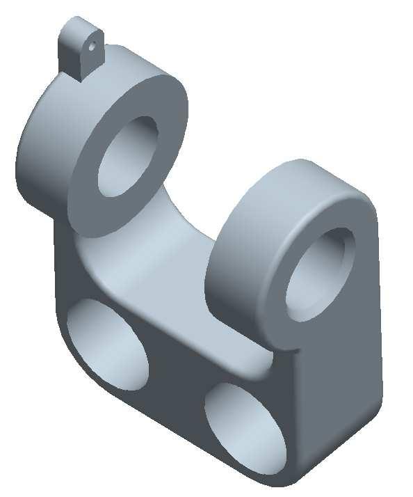 . Modellering Bracket (CAD 5 P) Modellera detaljen Bracket på bilden intill och enligt ritningen i bilagan.