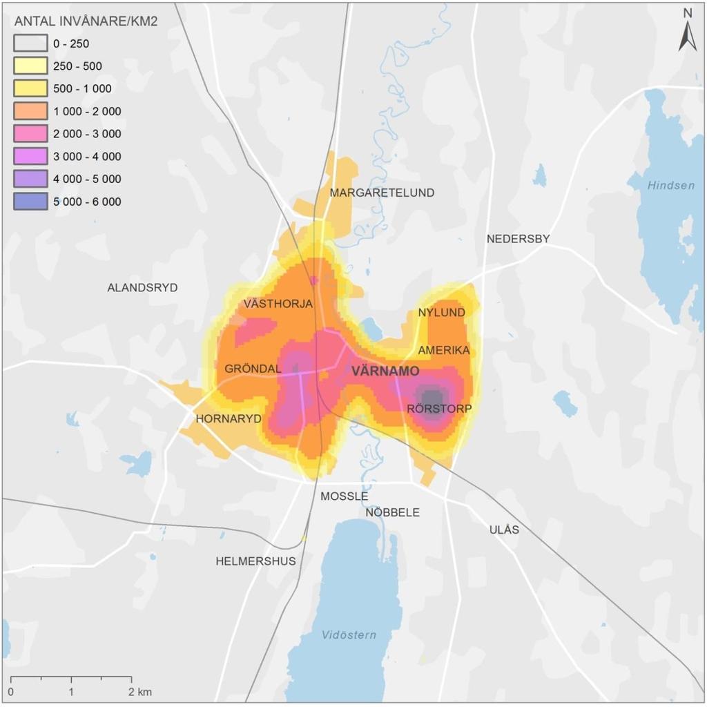 5.1. Befolkning Värnamo är den näst största kommunen i Jönköpings län, efter Jönköpings kommun. Folkmängden i kommunen uppgick 2014 till 33334 personer.