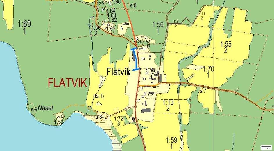 Trafikverkets prioriterade alléer och vägträd 746, Flatvik, FLATVIK Allé ID på karta 8 Vägnummer S 746 Namn Flatvik, FLATVIK Gammalt namn och ID 0746_0 Östra sidan - Norra sidan - Västra sidan 8 träd.