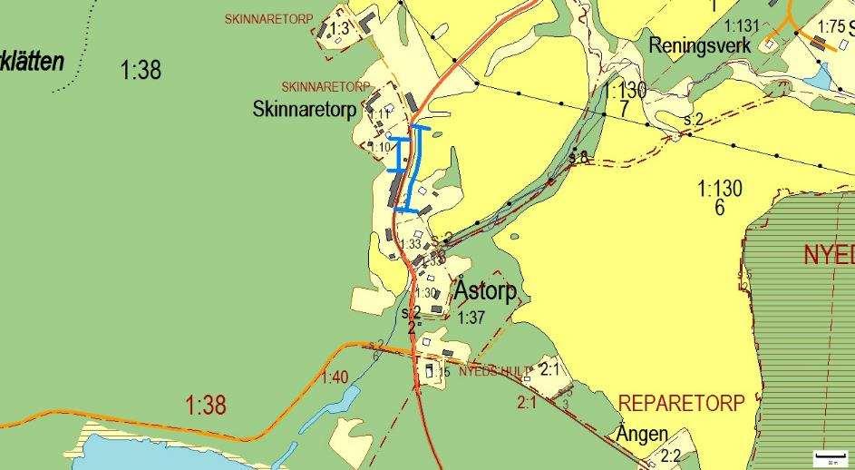 Övriga alléer och vägträd 754, Åstorp, SKINNARETORP Allé ID på karta 18 Vägnummer S 754 Namn Åstorp, SKINNARETORP Gammalt namn och ID 0754_0 Östra sidan Exakt antal träd okänt.