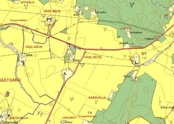 Övriga alléer och vägträd 761, Berg norra, VÄSE-BÄCK Allé ID på karta 19 Vägnummer S 761 Namn Berg norra, VÄSE-BÄCK Gammalt namn och ID 0761_1 Östra sidan - Norra sidan - Västra sidan - Södra sidan 7