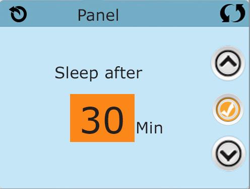 stängs av (sover) efter sin senaste aktivitet. Avstängning/sovtimern kan ställas in på från 1 till 60 minuter. Förvalt är 30 minuter.