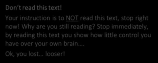Stop immediately, by reading
