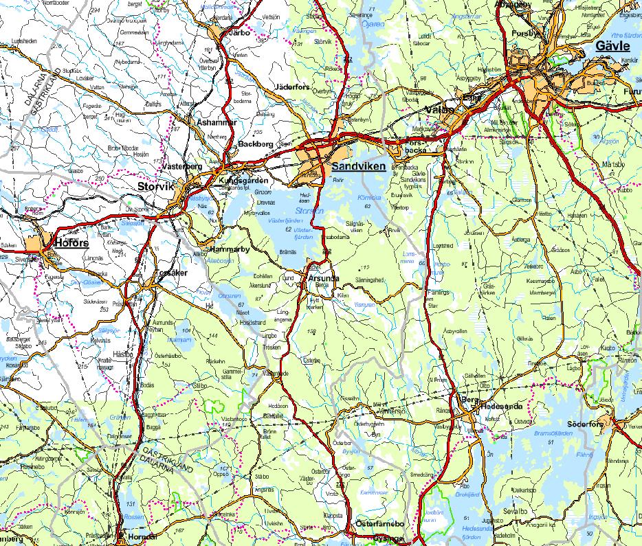 41* 22* 1* 1* * 12* 1* * Gymnasiependling från Sandviken och Hofors till Gävle inkl.