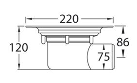 Golvbrunn botten lång 711 31