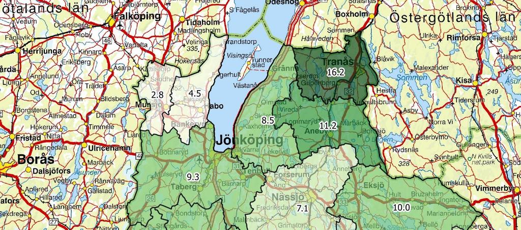 Avskjutning rådjur Jönköpings län 2017/ 2018 Rådjursavskjutningen var lägre jämfört med året innan men trenden