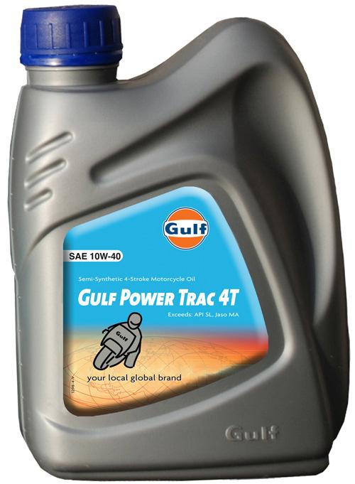 GULF SYNTRAC 4T 100% SYNTET SAE 5W-40 och 10W-40 100% syntetisk olja till 4-takts mc-motorer. Passar motorer med våt eller torr koppling. Speciellt designad för motorer med hög effekt.