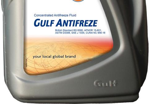GULF ANTIFREZE - koncentrat Gulf Antifreeze kan användas under hela året i alla kylsystem i
