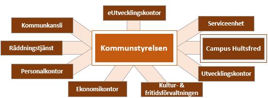 Styrning och ledning av Campus Hultsfred 3. Iakttagelser och bedömningar 3.1. Campus Hultsfred Under år 2007 beslutade fullmäktige i Hultsfreds kommun om organisationen för Campus Hultsfred.