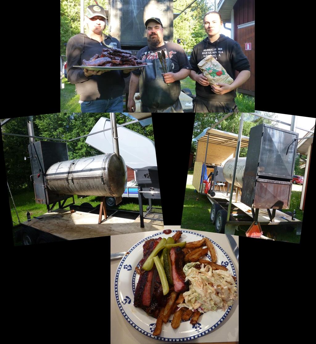 Kvällsmaten Maten den här sommarkvällen var ju en grillbuffé där grillen stod runt knuten