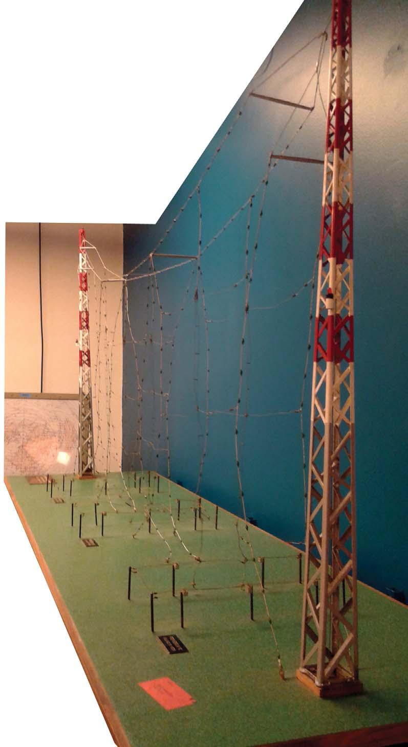 Modell av antennsystemet vid kustradistationen SAG i Onsala Modellen finns
