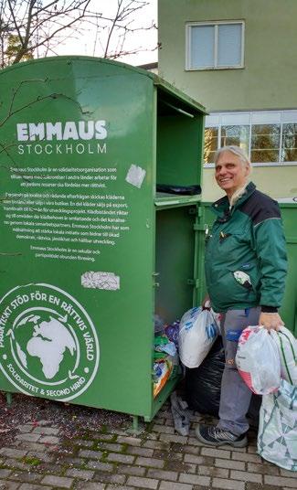 VÅR INSAMLING Under 2016 samlade vi in 314 ton kläder och skor samt en stor mängd prylar och böcker från en solidarisk allmänhet i Storstockholm.