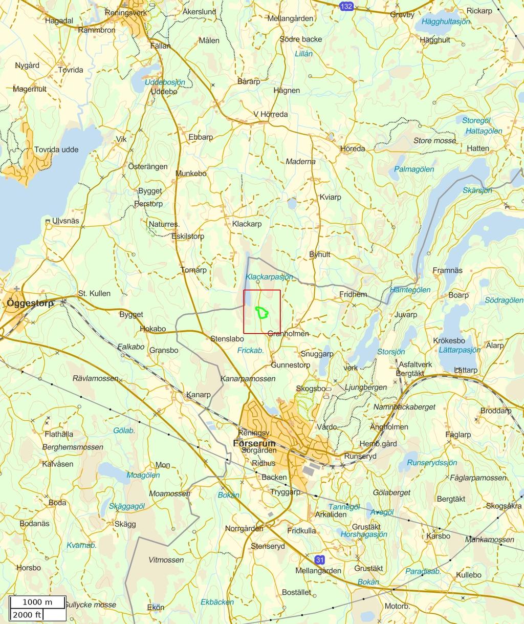 Traktdirektiv 18-07-02 19:19 Gunnestorp 1:2 Hushållningssällskapet Skog Översiktskarta Skala: ~1:000