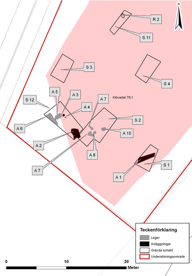 10 Bohusläns museum Rapport 2011:10 Figur 5. Utsnitt ur GSD-Fastighetskartan, blad 7089.