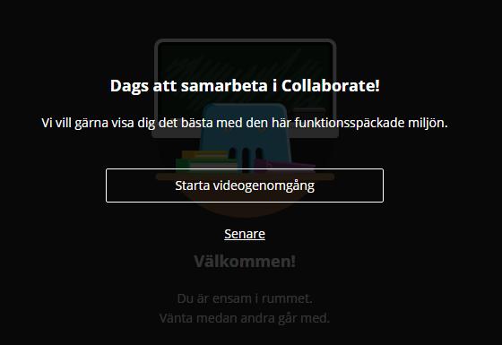 Klicka på Starta videogenomgång eller Senare om du redan