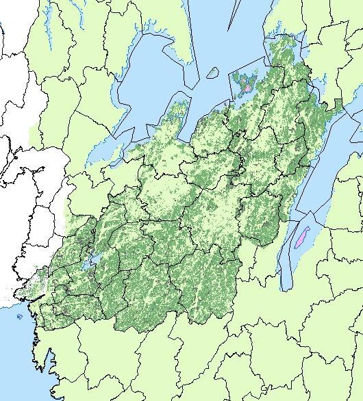I den nya förändringsanalysen användes även ett lägre så kallat trösklingsvärde 9 än vad som används i Faktiskt avverkat.