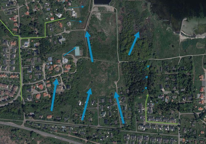 6.3 Ytvattenavrinning Enligt ledningsunderlag från Borgholms Energi AB är dagvattenledningsnätet mycket begränsat i området.