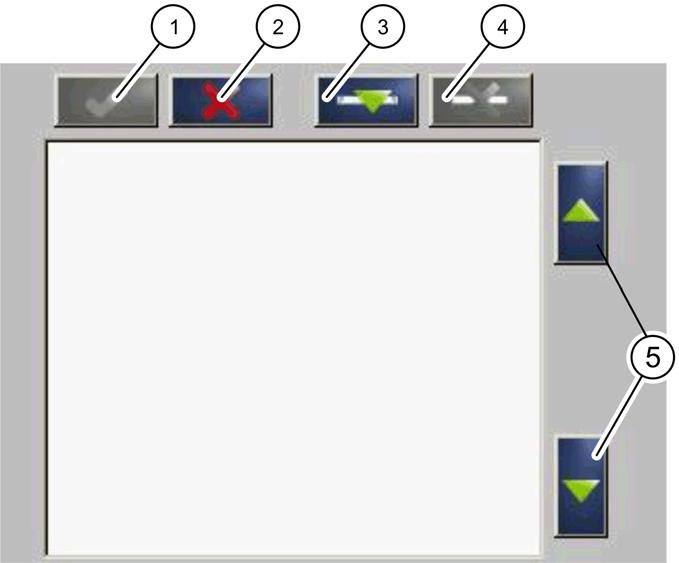 Parameterisering och drift Bild 6 Välja givare 1 ENTER - Sparar inställningen och återgår till menyn KONFIGURERA. 2 AVBRYT - Återgår till menyn KONFIGURERA utan att spara.