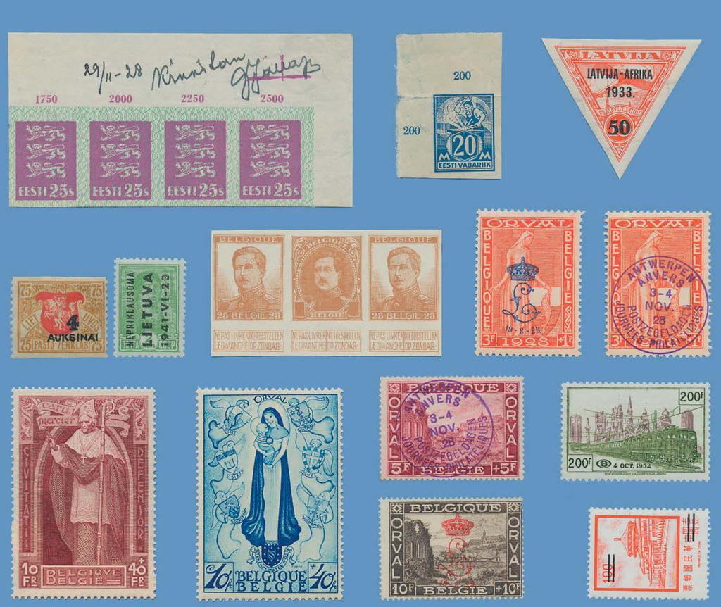 500 1376 57 covers and cards 1920-40s, anniversary pmks, FDCs etc incl duplicates. 1.000 1377 11 covers, mostly reg to USA 1940-41 and 1 to Sweden.