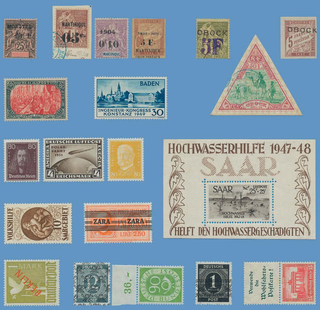 800 1433 *-** Collection mostly 1900-45 incl all minisheets, also Nothilfe 1933, with many fine UM sets 1920-30s. Mi 15.000. 6.000 1434 * 60 Jahre Welpostverein.