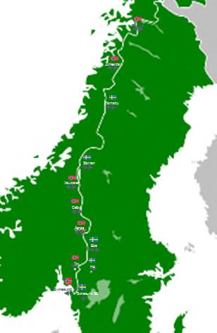 Grensetollstasjoner Längs norska gränsen totalt 12 bemannade tullkontor Fem svenska och sju norska Svenska tullkontor Norska tollstasjoner Belägna i Sverige Belägna i Norge