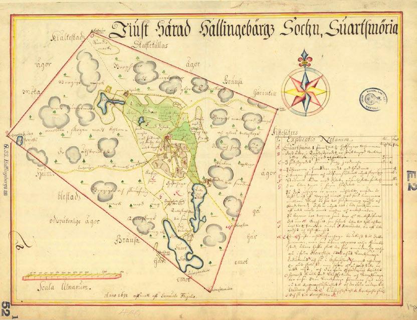Kartan från 1691 visar att torpet Änghult under Svartsmörja fanns redan på 1600-talet.
