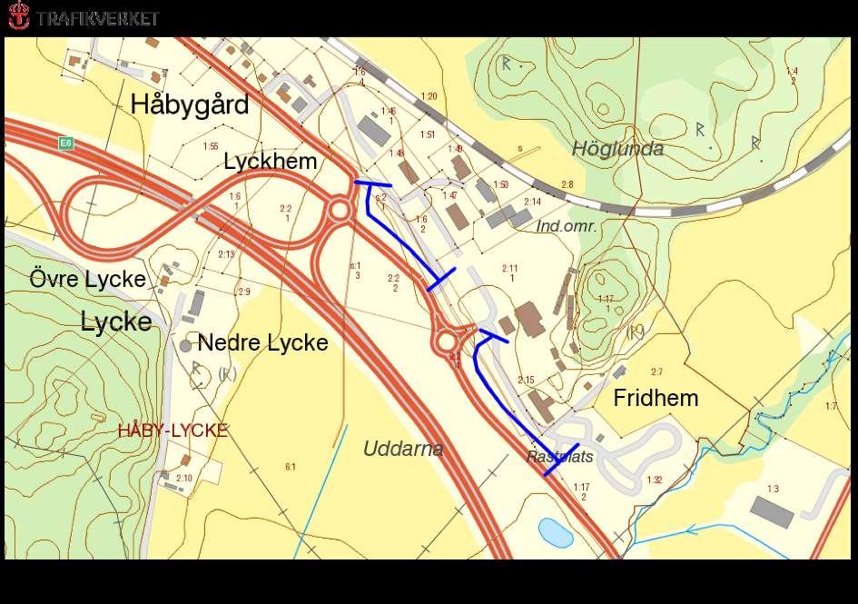 Övriga alléer och vägträd 832, Fridhem, HÅBY- LYCKE Allé ID på karta 18 Vägnummer 832 Namn Fridhem, HÅBY-LYCKE Gammalt namn och ID - Östra sidan 24 lönnar och 21 ekar.