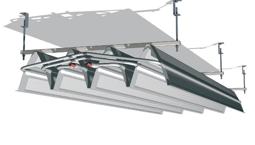 Installationsprocedur med justerbara pendlar Mät avståndet mellan upphängningspunkterna och montera valda fästen i taket.