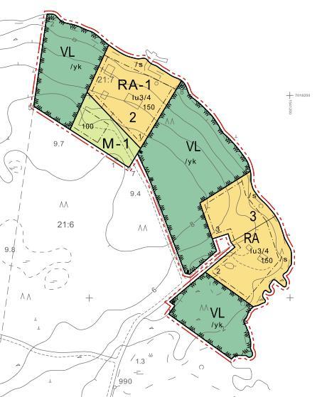 7 Bild 5. Utdrag ur planutkastet. 8. BEDÖMNING AV KONSEKVENSER MBL 9 - Utredning av konsekvenserna när planer utarbetas En plan skall basera sig på tillräckliga undersökningar och utredningar.