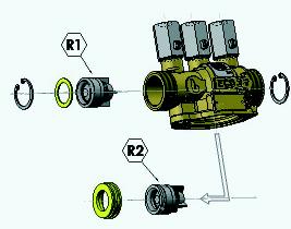 Demontera backventil R 1.