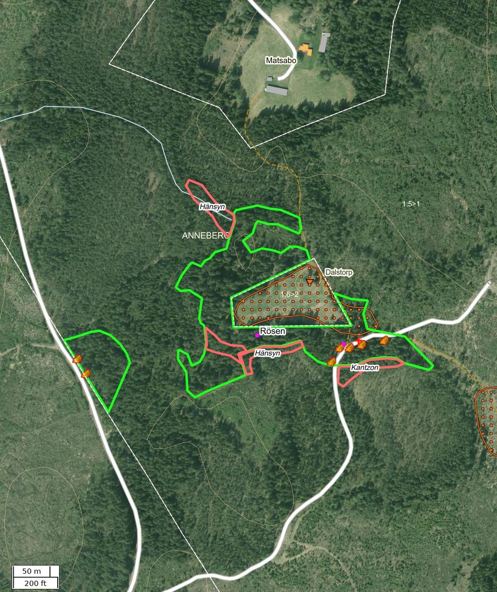 Traktdirektiv 18-10-18 14:52 Bredaryd-Anneberg 1:5 Hushållningssällskapet Skog Detaljkarta Skala: ~1:3500