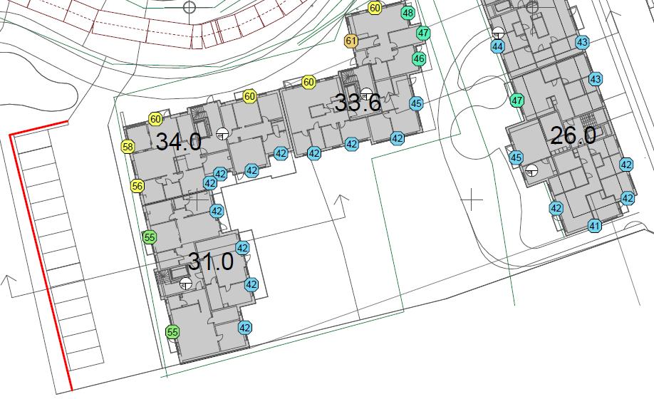 4 Beräkningsmodell Bullernivåerna är beräknade enligt Nordiska beräkningsmodellen i programvaran CadnaA.