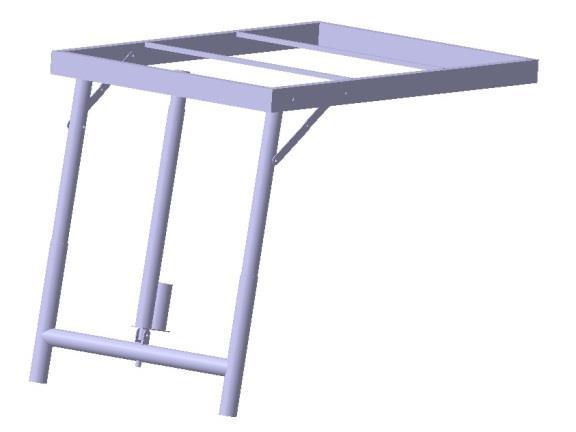 4.3 Design av konstruktionen i 3D Efter fastställning av de aktuatorer som skulle användas och vilken konstruktion som de skulle monteras på, så kunde CAD-ritningarna påbörjas.