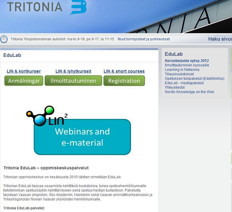 Tritonia EduLabs webb www.tritonia.