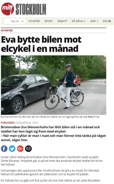 10 (15) Traditionella medier Några av cyklisterna