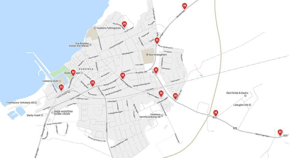 14 (22) GATUNÄT OCH BILTRAFIK Angöring till planområdet sker från Hovsvägen via Drottning Kristinas väg.