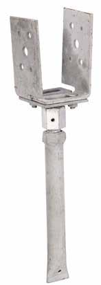 ERO STOPSKO TYP UNIVERSA FEX - 4,0 MM D ero justerbar stolpsko typ flex kan justeras 0-170 mm horisontellt. Kan även justeras 55 mm till 235 mm vertikalt efter montering. För ingjutning i betong.
