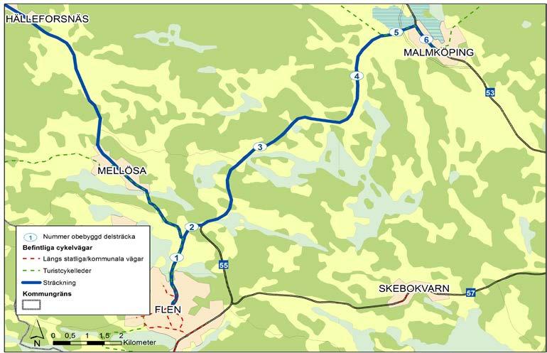 Starka cykelstråk Karta 15