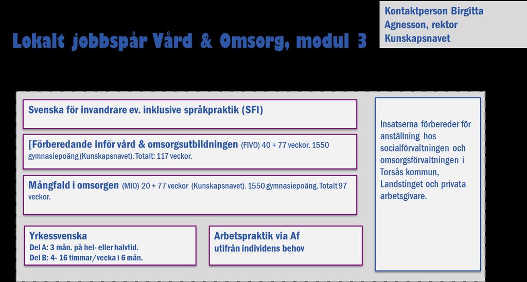 2.3 De lokala spåren Torsås kommun har för avsikt att arbeta mot två olika branscher: Vård och omsorg och Tillverkning/ industri.