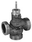 Sätesventiler med utvändig gänganslutning eller flänsanslutning NVD * NVF NV / NVY NVG AV / AVY 500 N 800 N 1000 N 10) 1600 N 2000 N 20mm 20mm 20mm 20mm 40mm 3-Punkt AC/DC 24V NV AV 2-ledare NV24-3