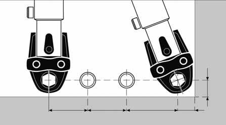 Minimiutrymme för pressverktyg L C C B A Ø rör 15 18 22 28 35 42 54 76,1 88,9 108 A (mm) 25 27 35 35 45 76 86 190 210 210 B (mm) 75 81 81 81 85 120 125 200 250 250 C (mm) 56 60 76 76 76 120 125 200