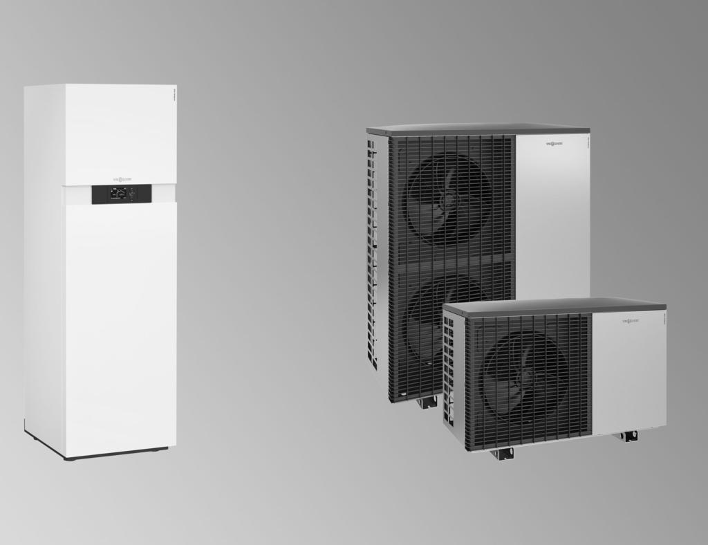 VIESMANN VITOCAL 222-A Luft/vattenvärmepumpar med inomhus- och utomhusenhet Monoblock-utförande, 3,2 till 14,7 kw Datablad Best.